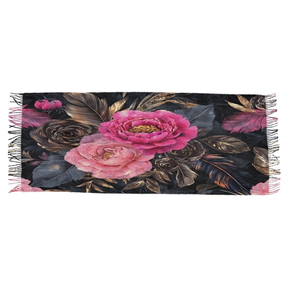 BZSMCE Women Scarf Forals Bloom Pattern Simple Pattern Soft Warm Long Large Scarves