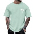thumbnail image 2 of Tops para hombre, blusas y camisas de cuello redondo y manga corta para hombre, blusas casuales de cuello redondo con estampado de moda para hombre, blusas de cuello redondo y manga corta para hombre., 2 of 4