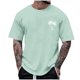 thumbnail image 2 of Tops para hombre, blusas y camisas de cuello redondo y manga corta para hombre, blusas casuales de cuello redondo con estampado de moda para hombre, blusas de cuello redondo y manga corta para hombre., 2 of 4