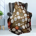 thumbnail image 4 of Polka Dots Soft Flannel Fleece Throw Blanket, Retro Random Colorful Polka Dots Shapes with Grunge Murk Elements Boho Print, Cozy Plush for Indoor and Outdoor Use, 50" x 60", Multicolor, by Ambesonne, 4 of 5