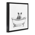 thumbnail image 2 of Stupell Industries Rustic Lodge Hog in Bathtub Sketch Black Floating Frame Canvas Art, 18 x 18, by Victoria Borges, 2 of 7