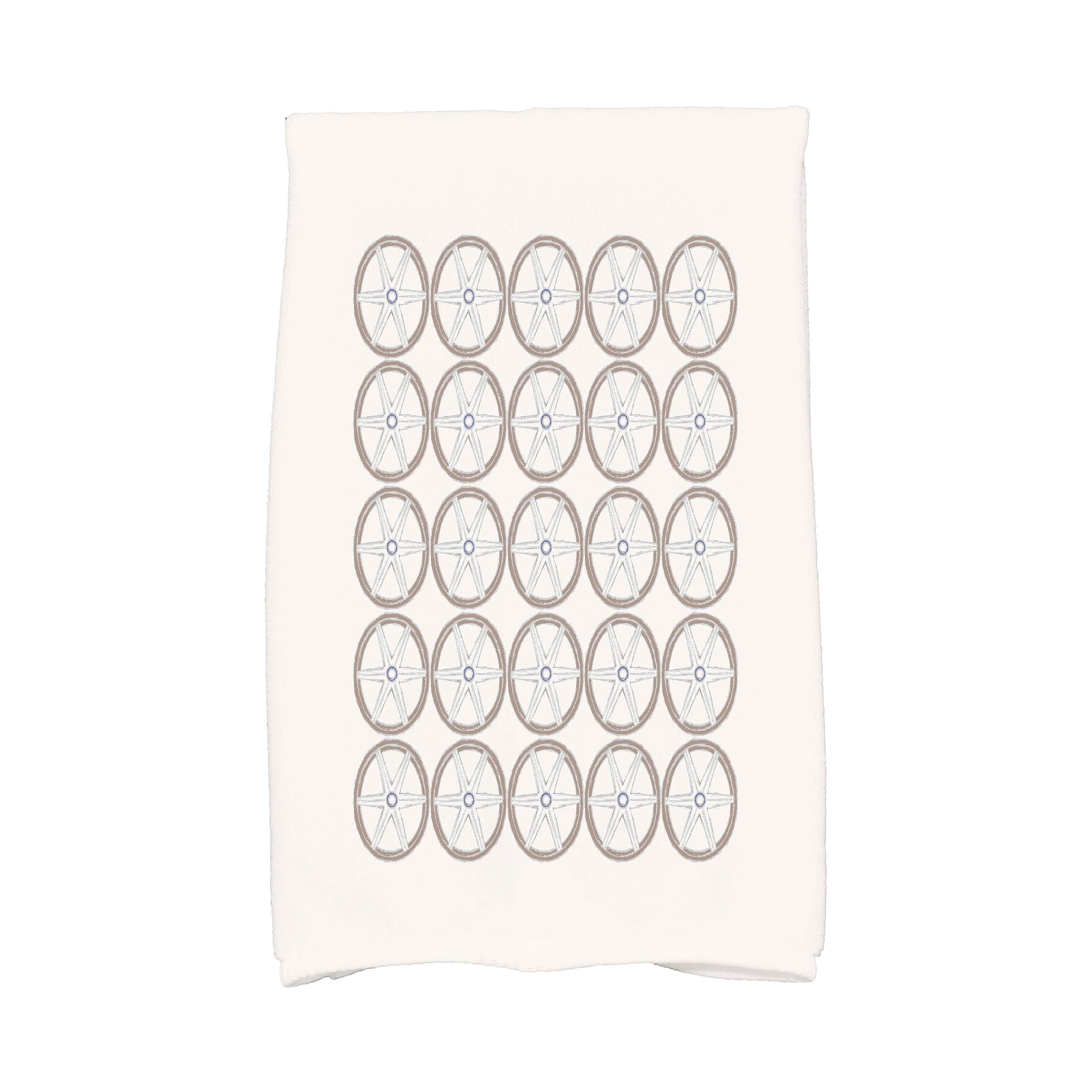 Simply Daisy, 16 x 25 Inch, Nautical Geo Square, Geometric Print Kitchen Towel, Yellow
