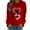01 Red, variant on Fewfanhot Womens Tops Love Heart Printed Long Sleeve Crewneck Casual Loose Vintage FLower Graphic Pullover Tops