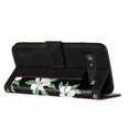 thumbnail image 3 of Compatible with Google Pixel 6A Vintage Flower Wallet Case Magnetic Closure Cover with Card Slots, 3 of 5