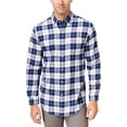 thumbnail image 1 of John Ashford - Camisa de franela para hombre, color azul, mediano John Ashford Botones al frente, 1 of 1
