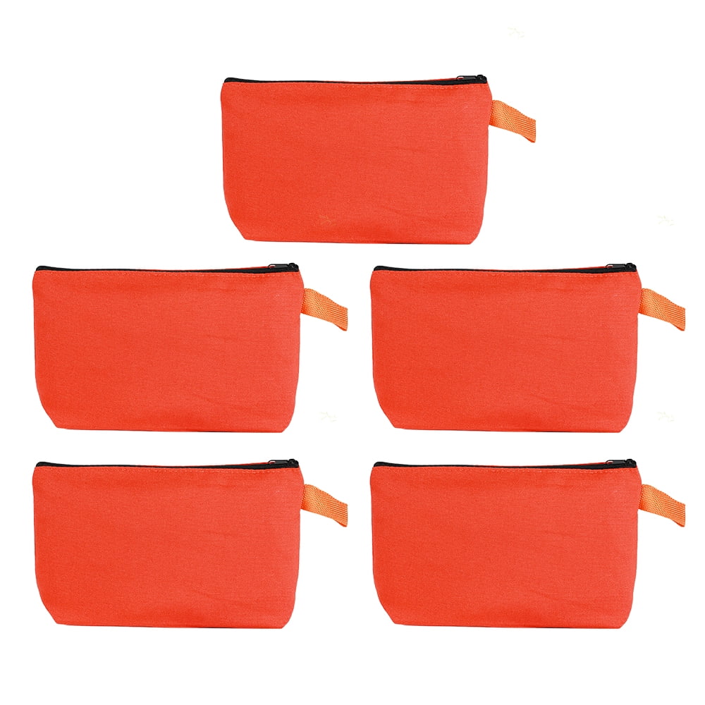 10 Pieces Canvas Makeup Bags Bulk Travel Cosmetic Bags Plain Makeup Pouch  Multi-Purpose Blank Travel Toiletry Bag DIY Craft Bags with Zipper for  Women