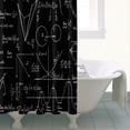 thumbnail image 4 of Math Equations Symbols Black Pattern Shower Curtain 72"x72" ,Bathroom Decorative Shower Curtains Set with 12 Hooks,Modern Waterproof Washable Shower Curtain, 4 of 6