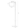 thumbnail image 7 of Kira Home York 63" Minimalist LED Floor Lamp (7W LED, / ), Beige/Black French Script Shade - Standing Arc Light, Hanging, 7 of 7