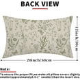 thumbnail image 3 of Spring Sage Green Floral Lumbar Pillow Covers 12x20 Inch Vintage Wild Flower Herbs Plant Butterfly Decorative Pillow Cases Botanical Farmhouse Cushion Covers Home Decor for Sofa Couch Set of 2, 3 of 6