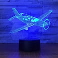 thumbnail image 4 of YSITIAN 3D Plane Aircraft Night Light Lamp Illusion 7 Color Changing Touch Switch Table Desk Decoration Lamps Led Christmas Gift with Acrylic Flat ABS B E1116-234, 4 of 6