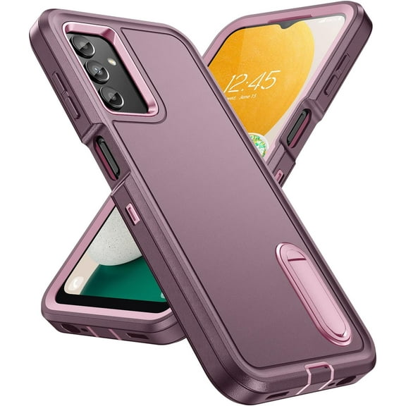 for Samsung Galaxy A13 5G Case, Samsung A13 5G Phone Case with Built in Kickstand, Shockproof/Dustproof/Drop Proof Military Grade Protective Cover for Galaxy A13 5G,Fuchsia/Pink