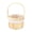 Brown A, variant on Handwoven Rattan Storage Basket with Handle Rustic Wicker Planter for Flowers and Home Decor Khaki 6.3 x 4.3 Inches 1 Count