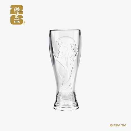 FIFA World Cup 2026 Soccer Embossed Trophy Shatterproof Beer Glass