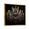 thumbnail image 2 of Designart "Chandelier Elegant Monochrome Painting II" Chandelier Floater Framed Wall Art Living Room, 2 of 7
