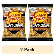 (2 pack) Golden Flake Super Strips Red Pepper Fried Pork Skins, 3.5 oz Bag