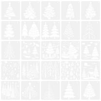 EXHUMKY Exhumky 25Pcs Christmas Tree MultiPurpose Printing Stencils for Children
