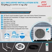 Daikin 9000 BTU 18 SEER2 R32 Entra Series Ductless Air Conditioner Heat Pump with 15 ft. Pre-Flared Installation Kit and Bracket - R32