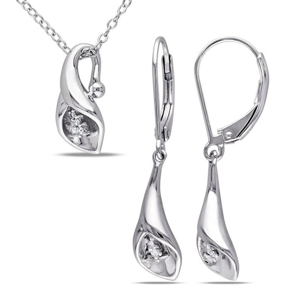 Everly Women's Diamond Sterling Silver Jewelry Set