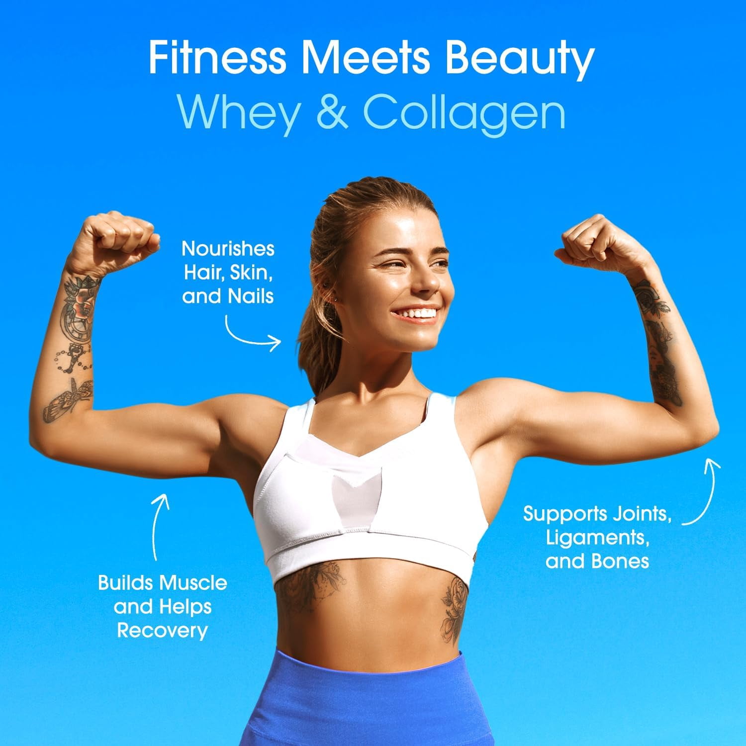 Fit & Lean Clear Protein Powder with Whey Isolate Protein and Collagen, Grass Fed, Muscle Recovery, GLP-1 Support, Blue Raspberry, 20 Servings
