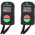 thumbnail image 1 of 2 Pcs Electronic Counter, Digital Hand Tally Counter Electronic Manual Clicker With Lanyard Add Subtract Model, 1 of 5