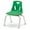Green, variant on Stacking Chair with Chrome-Plated Legs - 14" Ht - Teal