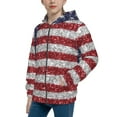 thumbnail image 2 of Kdxio America Flag Glitter Pattern Kids Boys Girls Zip Up Hoodie 3D Printed Hooded Sweatshirt Hoody Coat with Pocket 7-12 Y-Medium, 2 of 6