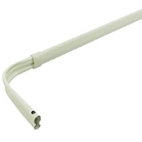 Graber Single Standard Lock Seam Curtain Rod, 48 to 84-Inch Adjustable Width, 3 1/2-Inch Projection, White