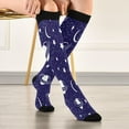 thumbnail image 5 of 1 Pairs Space Galaxy Compression Socks for Women Men Knee High Stocking for Running, Athletic, Medical Gift, 5 of 7
