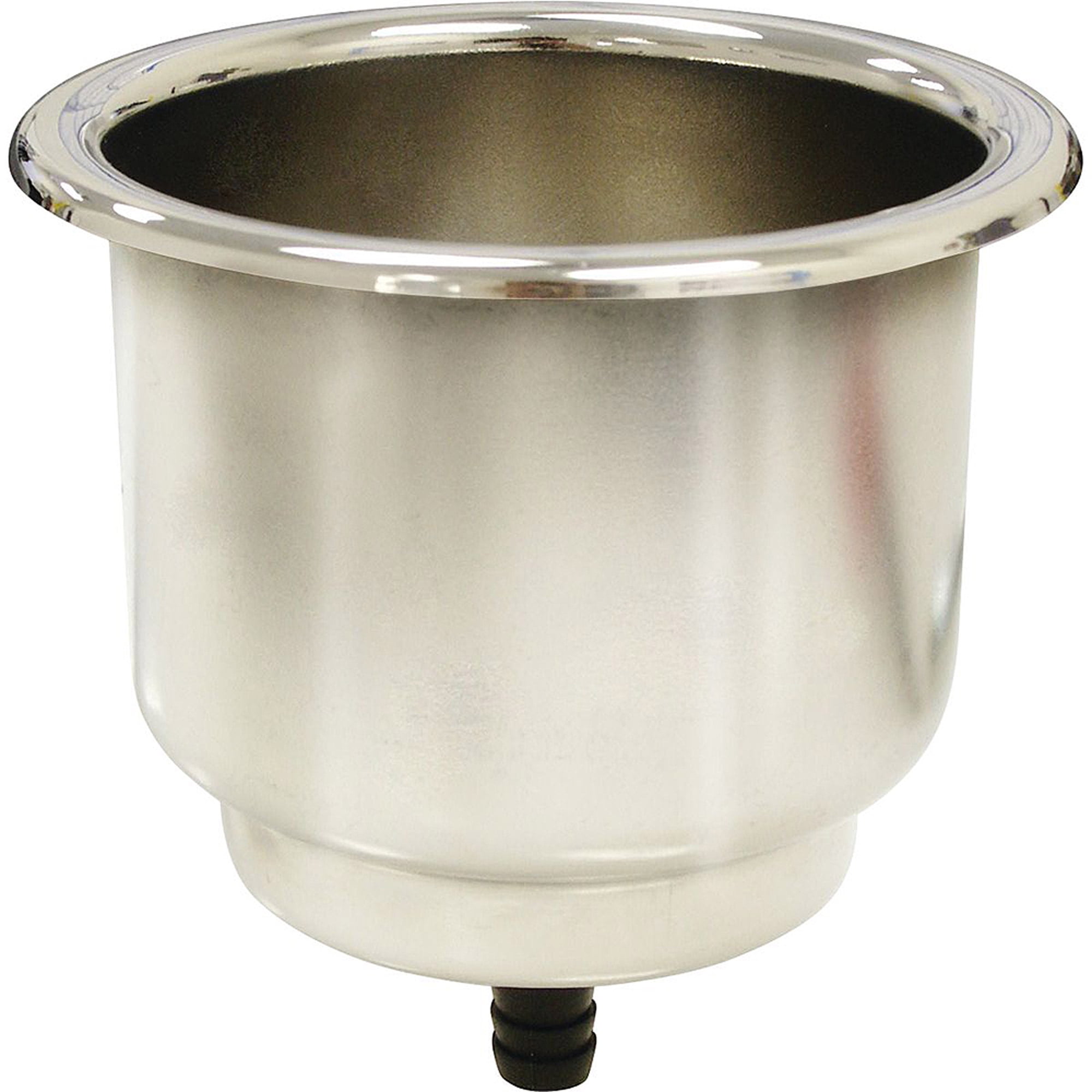 SeaSense Stainless Steel Recessed Cup Holder with Pad, Gasket and Barb