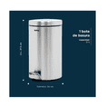 thumbnail image 3 of Bote De Basura Metálico Acero Inoxidable Con Pedal Cocina 12l Belug Gris, 3 of 5