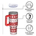 thumbnail image 4 of Christmas 40oz Tumbler– Stainless Steel Insulated Tumbler with Handle and Straw, Large Capacity Travel Cup for Hot & Cold Drinks, 4 of 7