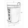 thumbnail image 4 of House 2 Home 5 L Stainless Steel Pedal Waste Bin, 4 of 4