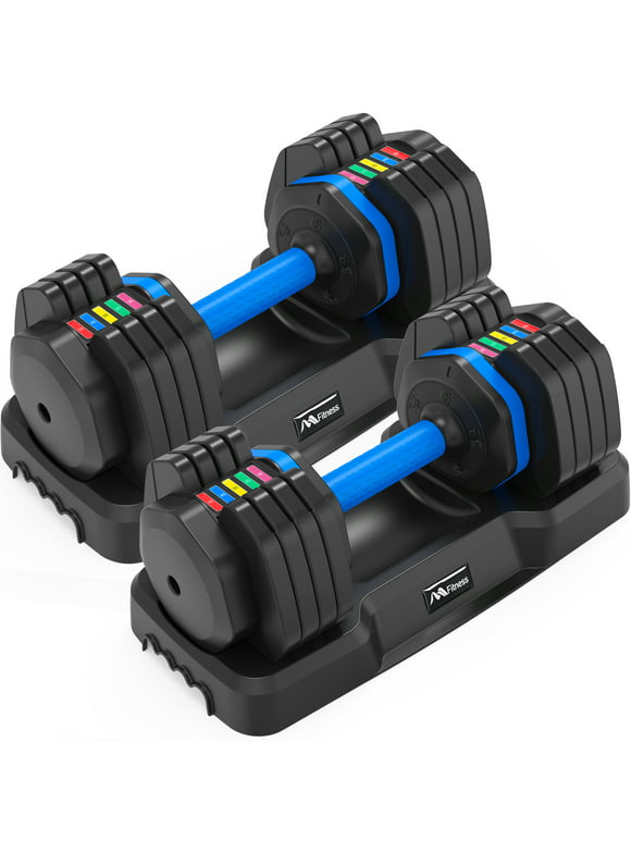 Adjustable Dumbbell 55 lb Dumbbell: Single Dumbbell with -Slip Handle, Fast Adjust Weight by Turning Handle with Tray, Exercise Fitness Dumbbell Suitable for Women Man Workout