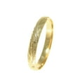 thumbnail image 1 of 14K solid yellow gold hand engraved Hawaiian scroll band ring 3mm size 7.5, 1 of 2