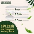 thumbnail image 4 of Extra Heavy Duty Compostable Cutlery Set 150 Count – Disposable Utensils with 50 Forks, 50 Spoons, 50 Knives, Large Biodegradable Eco-Friendly Flatware for Party, BBQ, Picnic, Catering & Events, 4 of 4