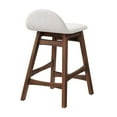 thumbnail image 4 of Modway Juno 24" Upholstered Fabric & Wood Counter Stool in Ivory (Set of 2), 4 of 10