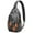 Halloween Spider Web-2, variant on Sling Backpack,Halloween Spider Web Hanging Pumpkins Sling Bag with Water Bottle Holder,Waterproof Sling Bag for Men/Women with Headphone Jack for Hiking,Travel