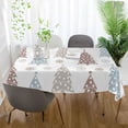 thumbnail image 6 of SKYSONIC Christmas Tree Tablecloth Waterproof Washable Polyester Square Table Cover Durable Tablecloth for Kitchen Dining Table Party Decor (60 X 108 Inch), 6 of 7