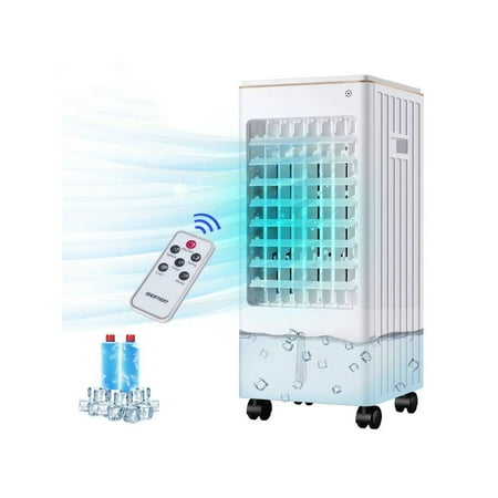 

Portable Evaporative Air Cooler Fan Anion Humidify with Remote Control for Indoor Home Office Dorms