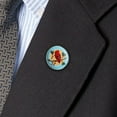 thumbnail image 3 of Red Cardinal on Snowy Holly Branch Metal 1.1" Tie Tack Hat Lapel Pin Pinback, 3 of 4