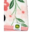 thumbnail image 4 of John Deere Toddler Girls' Fleece Quarter-Zip Sweatshirt Floral Tractor Print, 4 of 4