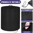thumbnail image 4 of 600D Extra Strong Fire Column Cover 24" D X 27" H, Heavy Duty Round Fire Pit Cover Propane Gas Fire Bowl Column for Bali Outdoor 23 Inch Cylinder Firepit for Tabletop Fire Pit Stones, 4 of 7