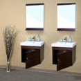 thumbnail image 3 of Bellaterra Home 48.8 in Double wall mount style sink vanity-wood- walnut, 3 of 6
