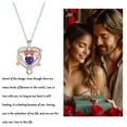 thumbnail image 5 of MOQIN Valentines Day Gifts -Rose Flower Heart Necklaces for Women Silver Anniversary Jewelry for Her Love Gifts for Wife Sister Grandma Mom Mothers Day Valentines Birthday Rose Gold Birthstone, 5 of 5