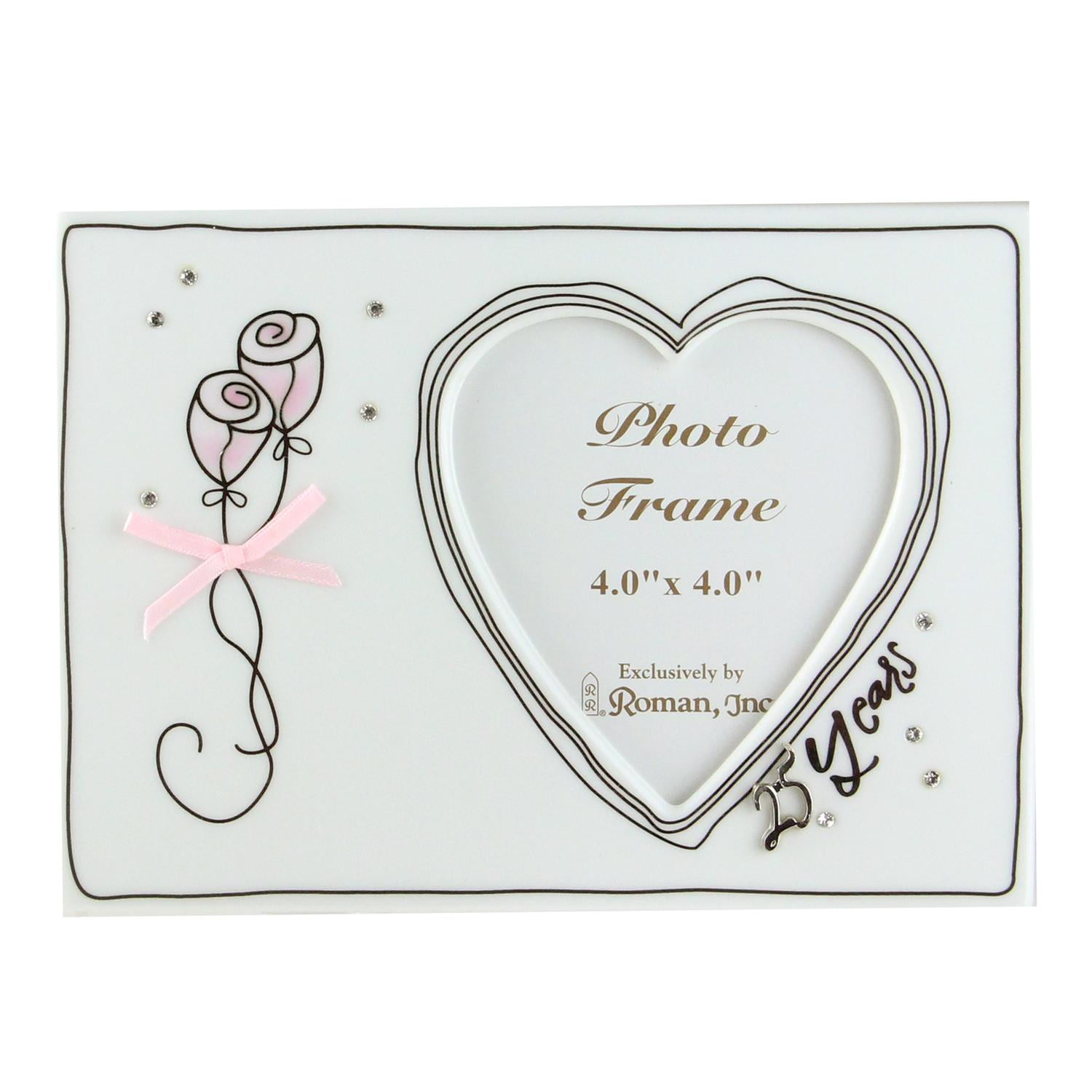 25 Argent D Anniversaire De Mariage Porcelaine Cadre Photo 4 X 4 Walmart Canada