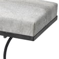 thumbnail image 4 of Jamie Young Co Kai 19" Transitional Leather & Iron Bench in Gray/Black, 4 of 7