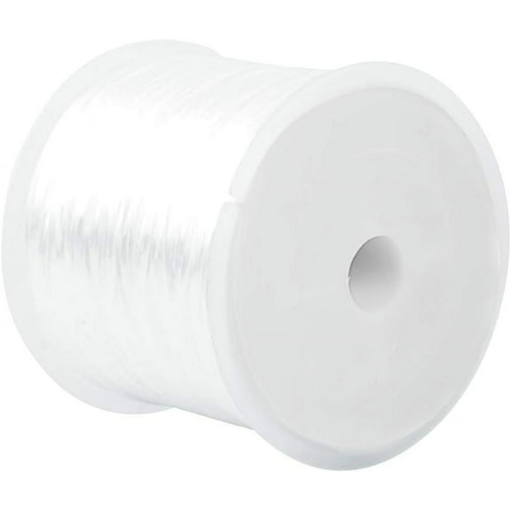0.8mm White Elastic Stretch Polyester Threads Beading String Cord 60m Each for Bracelets Necklace Jewelry Making