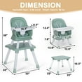 thumbnail image 6 of AILEEKISS 8-in-1 Baby High Chair, Toddler Booster Seat with Dishwasher-Safe Tray, Green, 6 of 11