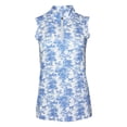 thumbnail image 4 of Dapplebay Equestrian Toile 1/4 Zip Light Riding Top - Sleeveless-Blue/White, 4 of 4