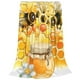 thumbnail image 2 of Balery Honey Bee Manta de Felpa Suave y Acogedora – Cobija de Franela Aterciopelada para Cama, Lavable y Cálida para Sofá, Mascotas, Transpirable-60"x50", 2 of 7